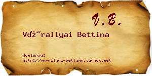 Várallyai Bettina névjegykártya